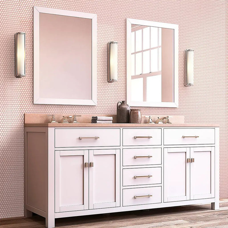 Nude Pink 12x12 Glossy Penny Round Porcelain Mosaic Tile (10 pack, 9.87 sq ft/case) by Apollo Tile