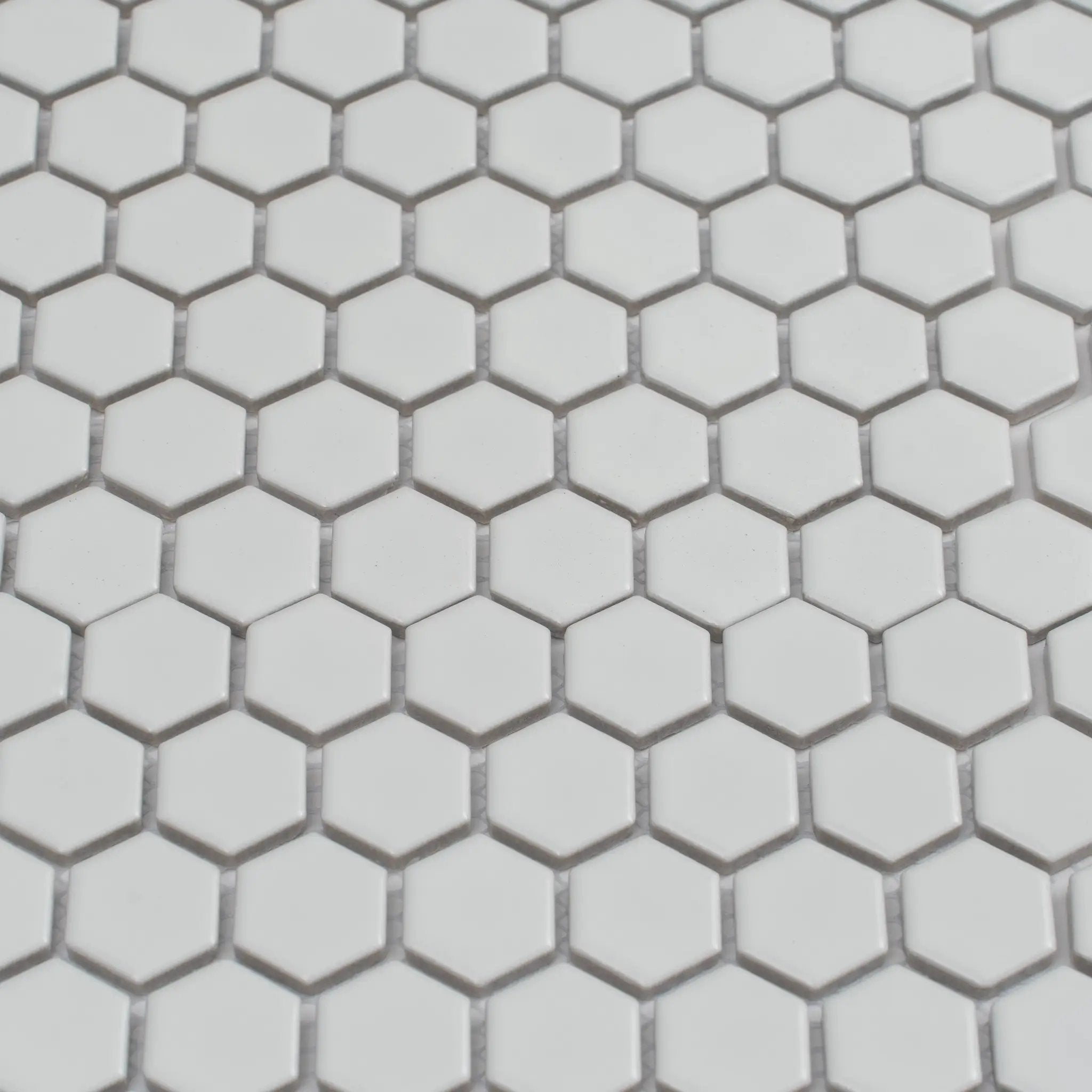 White 10x12 Matte Hexagon Porcelain Mosaic Tile (10 pack, 8.36 sq ft/case) by Apollo Tile