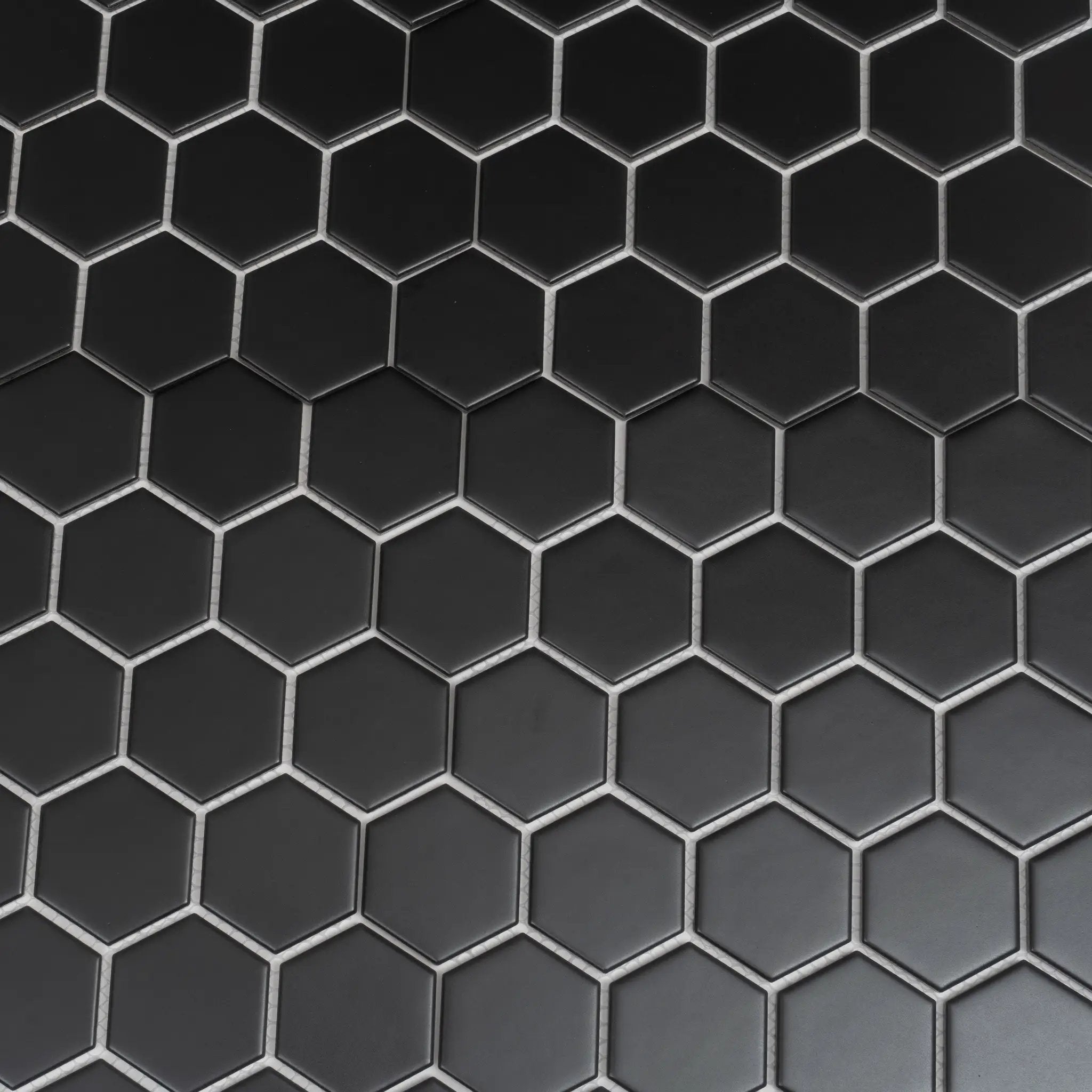 Black 11x11 Matte Hexagon Porcelain Mosaic Tile (10 pack, 8.25 sq ft/case) by Apollo Tile