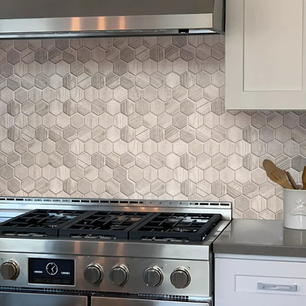 Gray 10x12 Matte Hexagon Porcelain Mosaic Tile (5 pack, 4.02 sq ft/case)