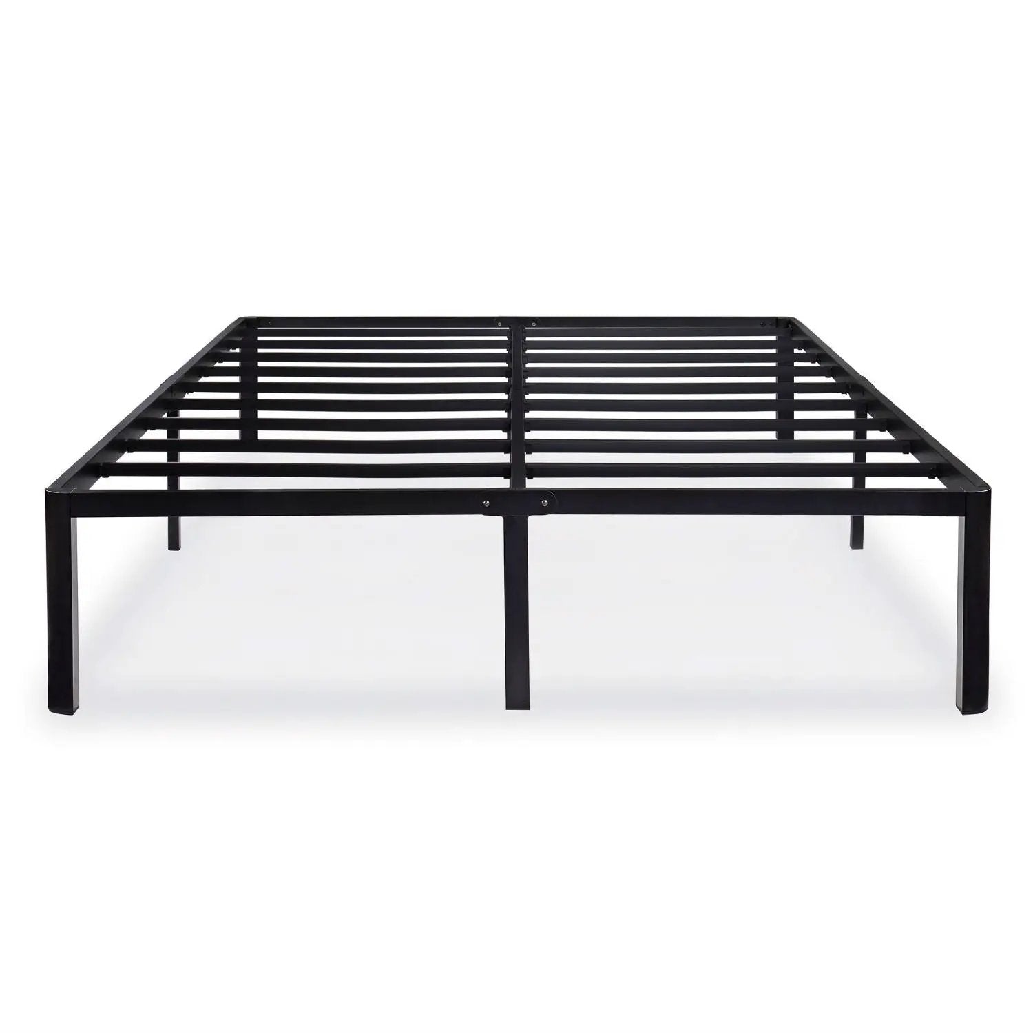 Twin size Modern Round Edge Black Metal Platform Bed Frame by HomePacific