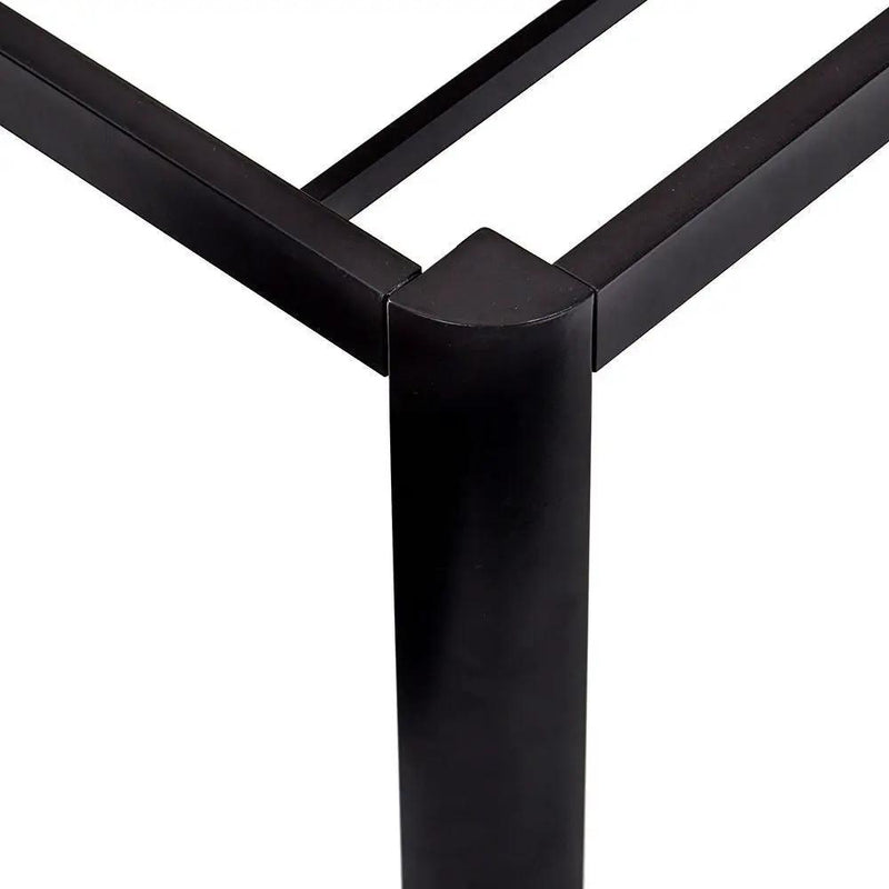 Twin size Modern Round Edge Black Metal Platform Bed Frame by HomePacific