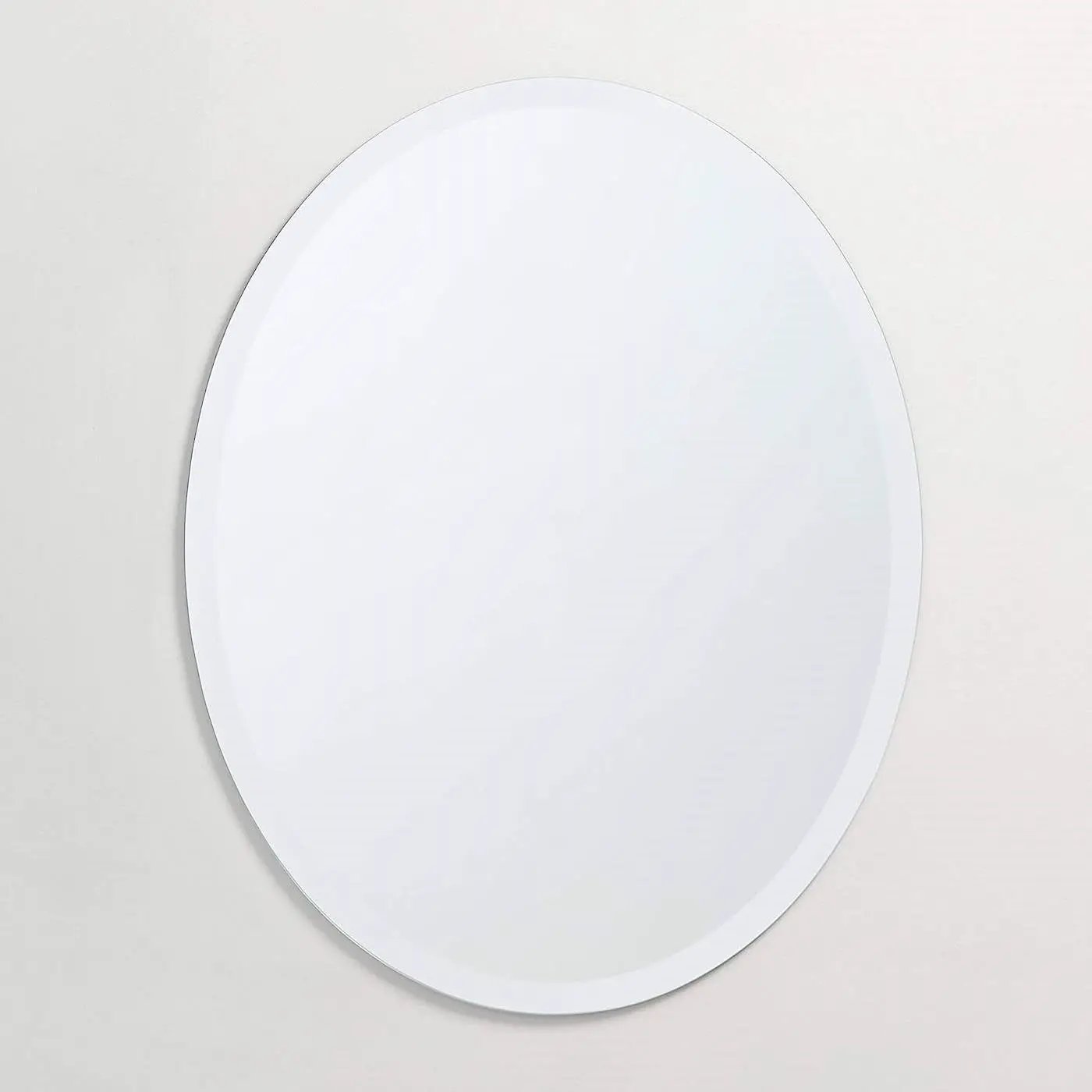 Oval Frameless 36-inch Beveled Bathroom Bedroom Living Room Vanity Wall Mirror by HomePacific