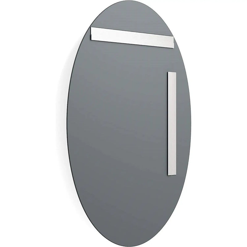 Oval Frameless 36-inch Beveled Bathroom Bedroom Living Room Vanity Wall Mirror by HomePacific