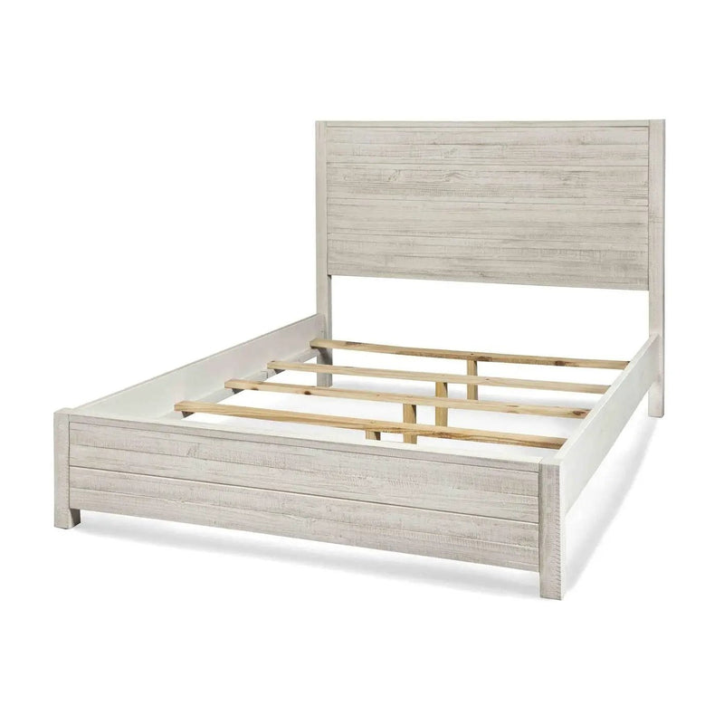 FarmHome Off White Solid Pine Platform Bed in Queen Size by HomePacific