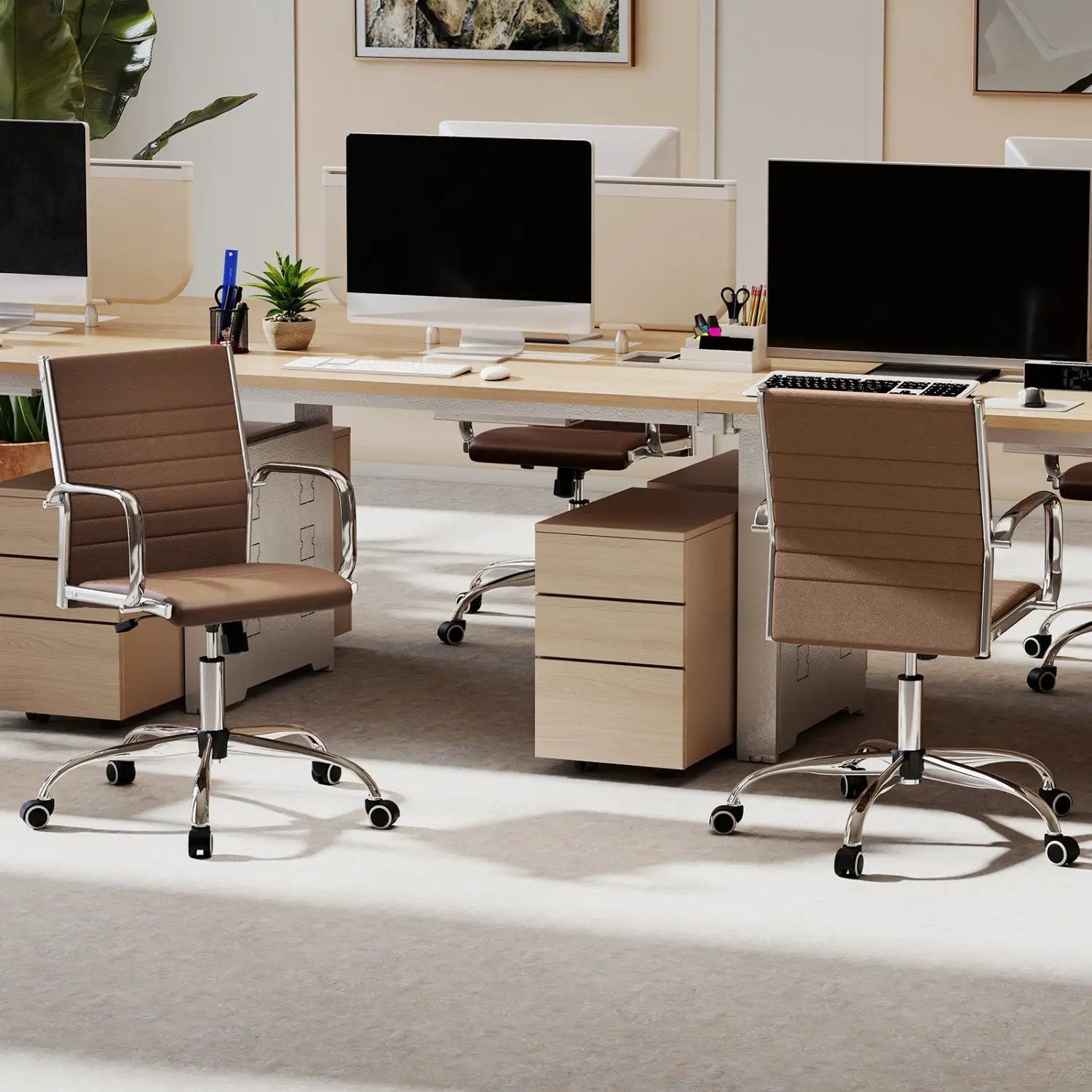 Height Adjustable Office Chair with Rocking Backrest by DirectDeals