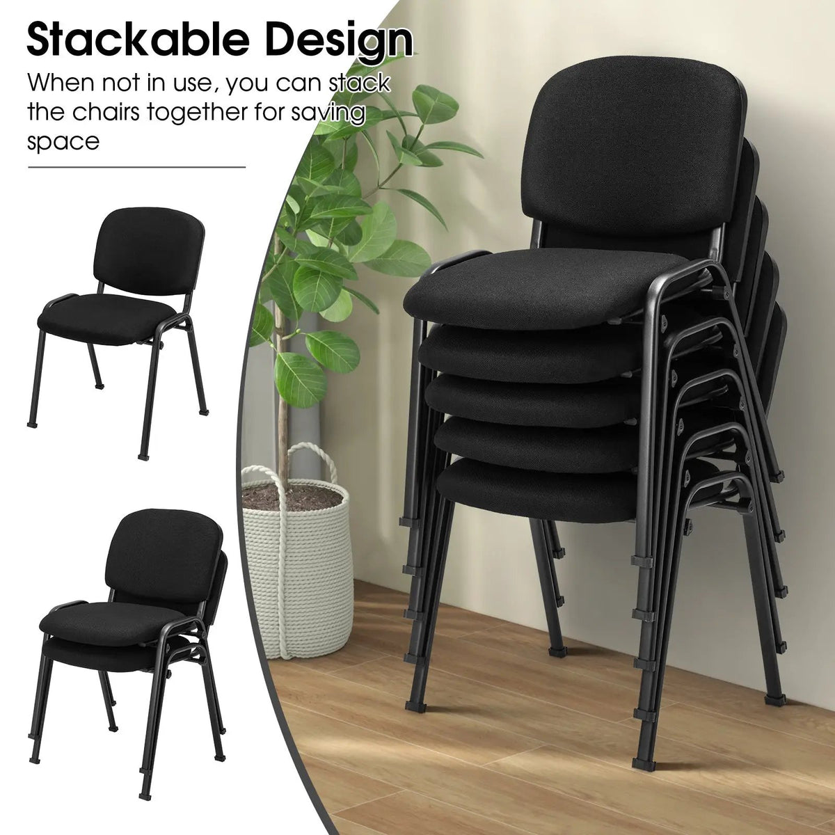 Office Chair with Metal Frame and Padded Cushions for Conference Room, photo 8 of 9