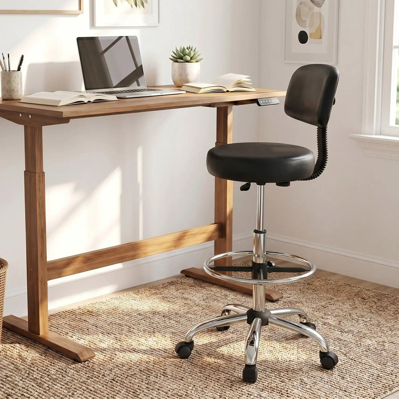 Drafting Chair with Adjustable Height & Footring by DirectDeals
