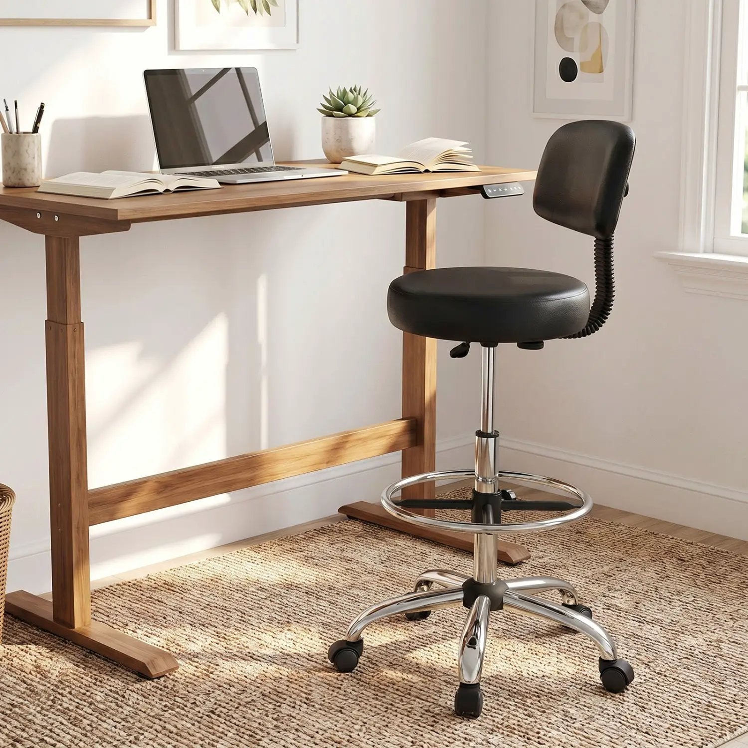 Drafting Chair with Adjustable Height & Footring by DirectDeals