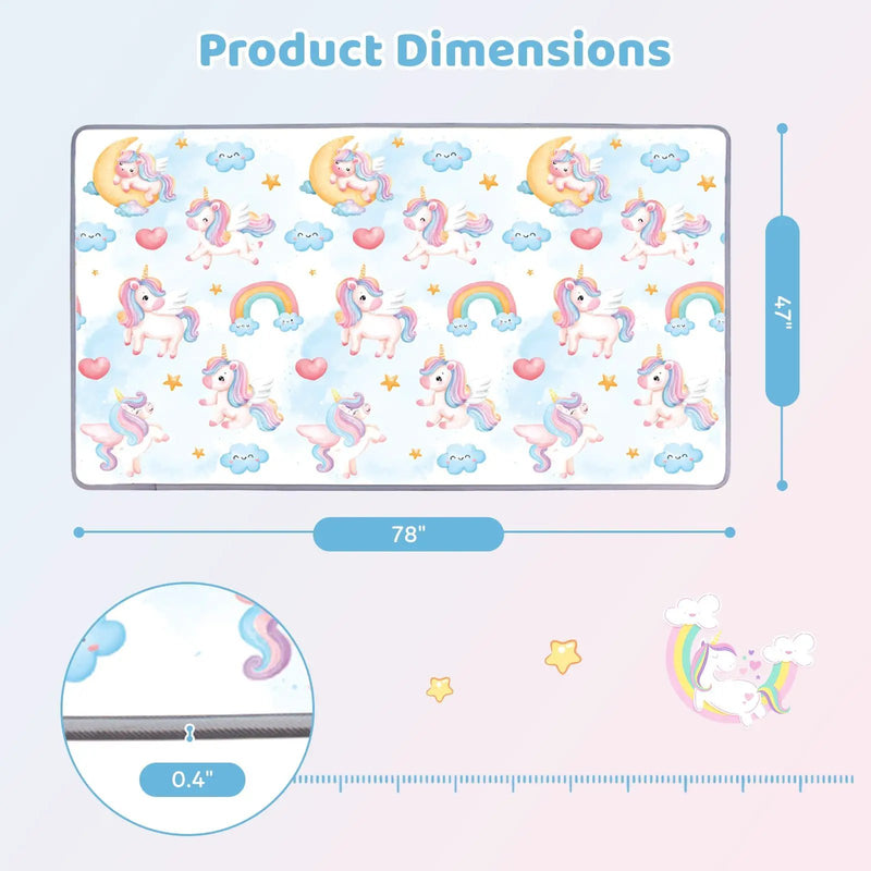 One-Piece Reversible Roll Up Soft Foam Activity Mat for Toddlers by DirectDeals