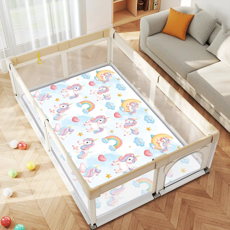 One-Piece Reversible Roll Up Soft Foam Activity Mat for Toddlers by DirectDeals