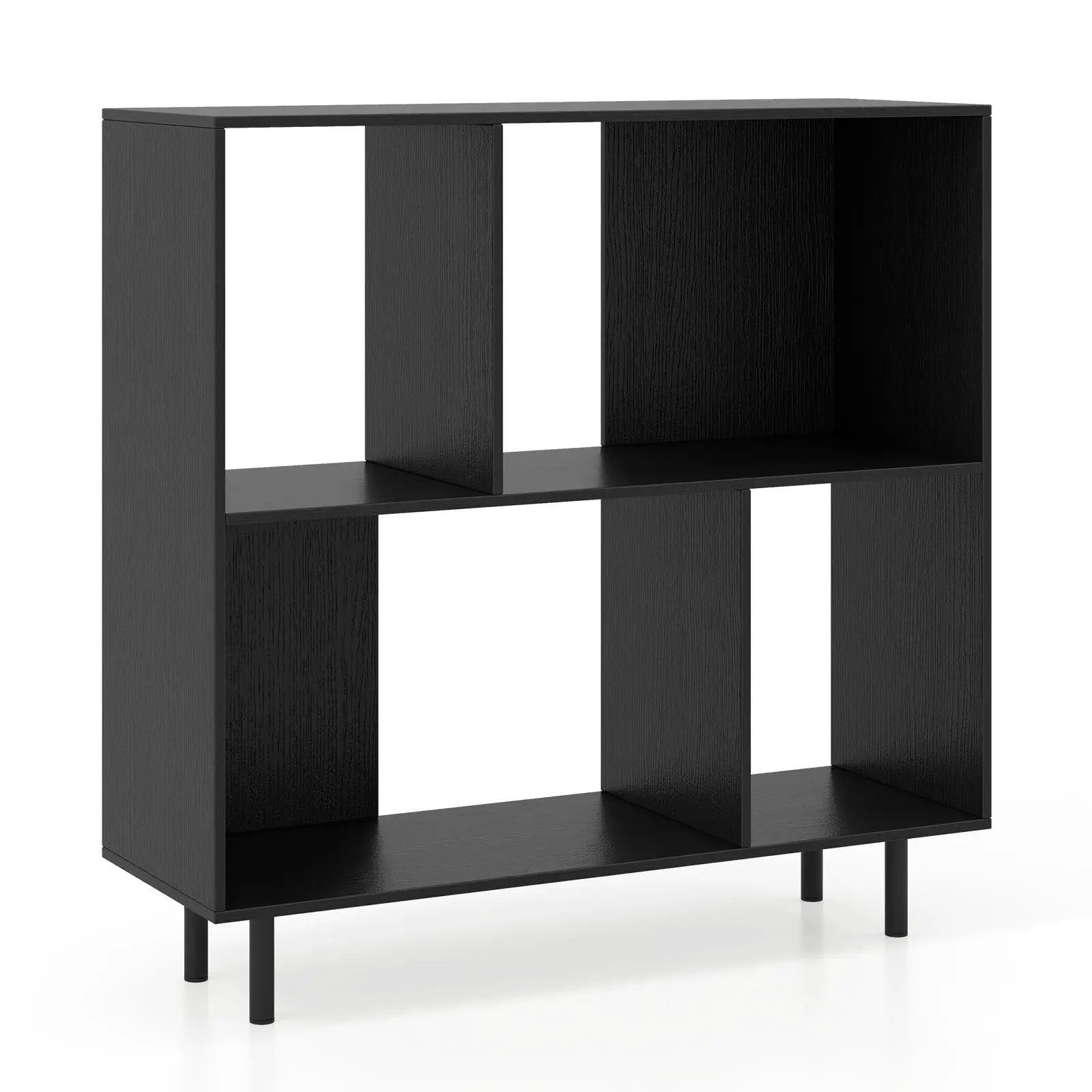 Open Shelf Bookcase with 4 Compartments by DirectDeals