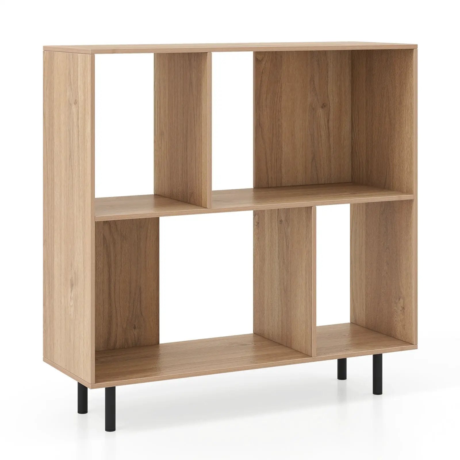 Open Shelf Bookcase with 4 Compartments by DirectDeals