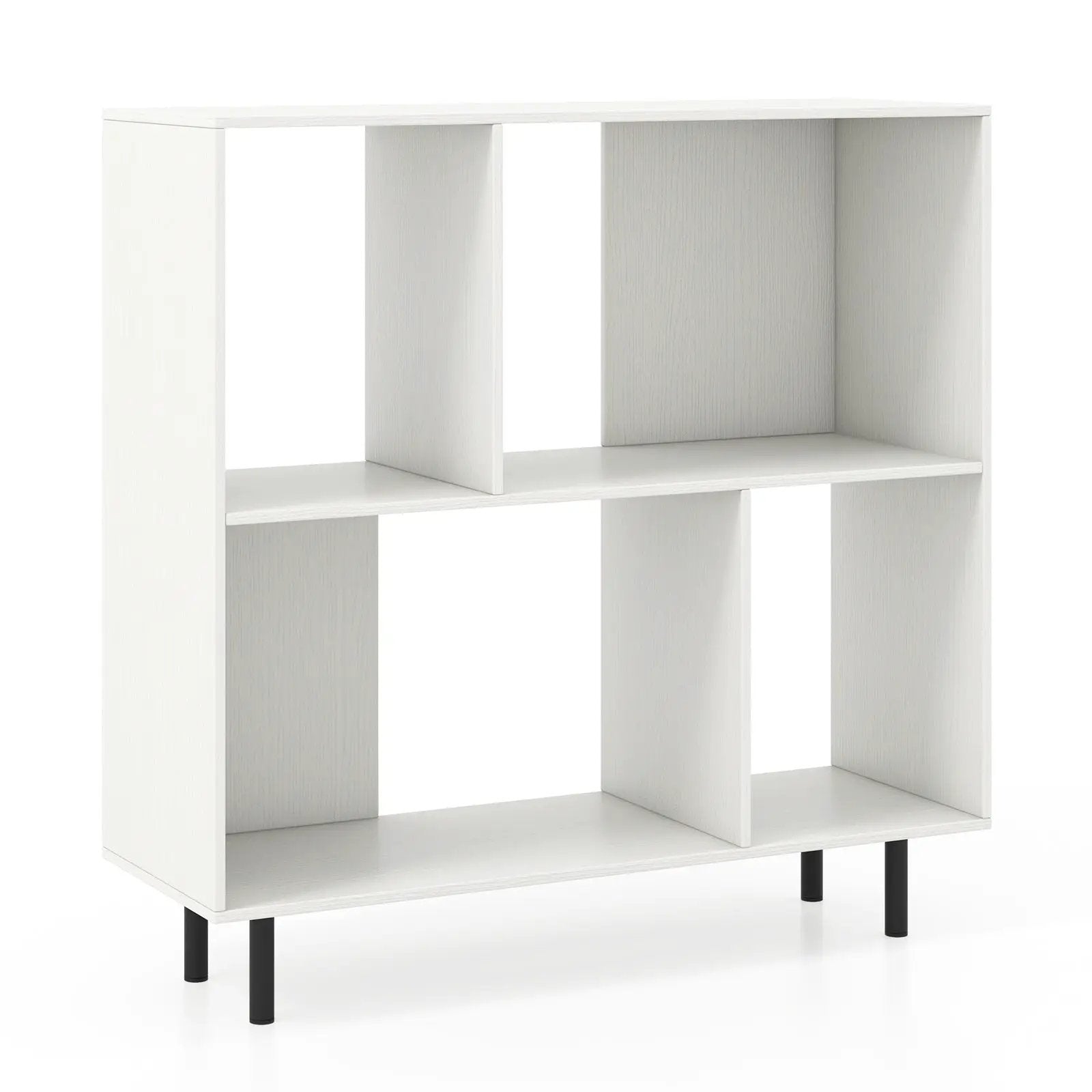 Open Shelf Bookcase with 4 Compartments by DirectDeals