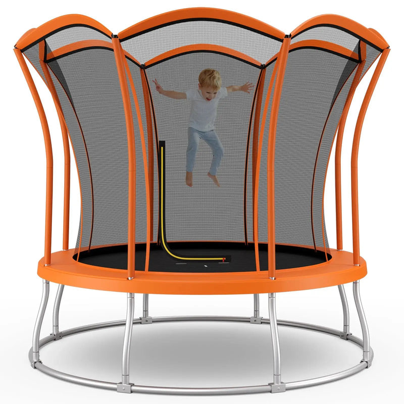 10 Feet Unique Flower Shape Trampoline with Galvanized Steel Frame by DirectDeals
