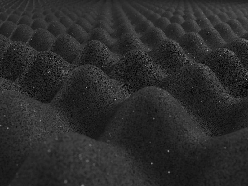 Egg Crate Acoustic Foam Panels - Charcoal Black Color by SoundAssured