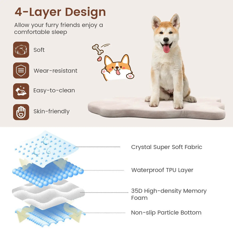 Orthopedic Dog Bed with Memory Foam Support for Large Dogs by DirectDeals