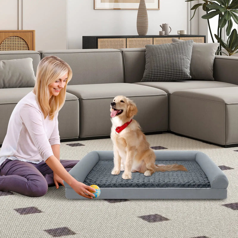 Orthopedic Foam Dog Bed Large Dog Sofa Couch with Removable Cover by DirectDeals