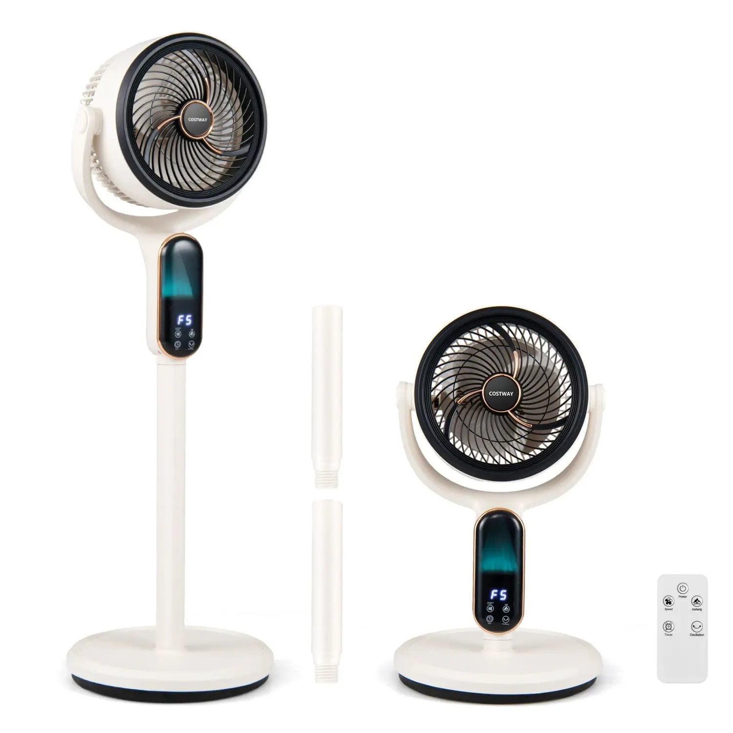 Oscillating Pedestal Fan with Remote and 8 Speeds by DirectDeals