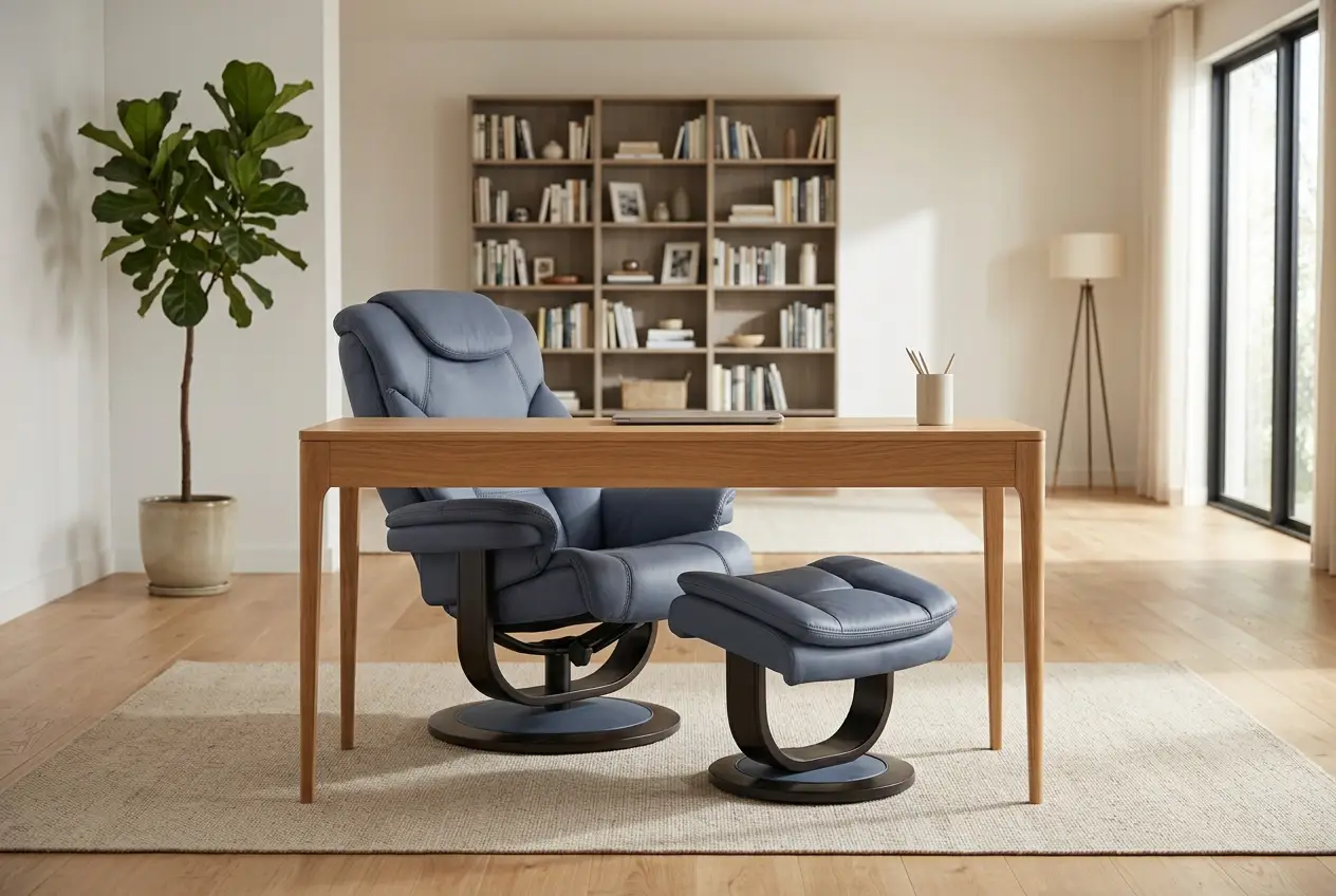 Oslo Euro Recliner w/ Ottoman by Ornate Furniture