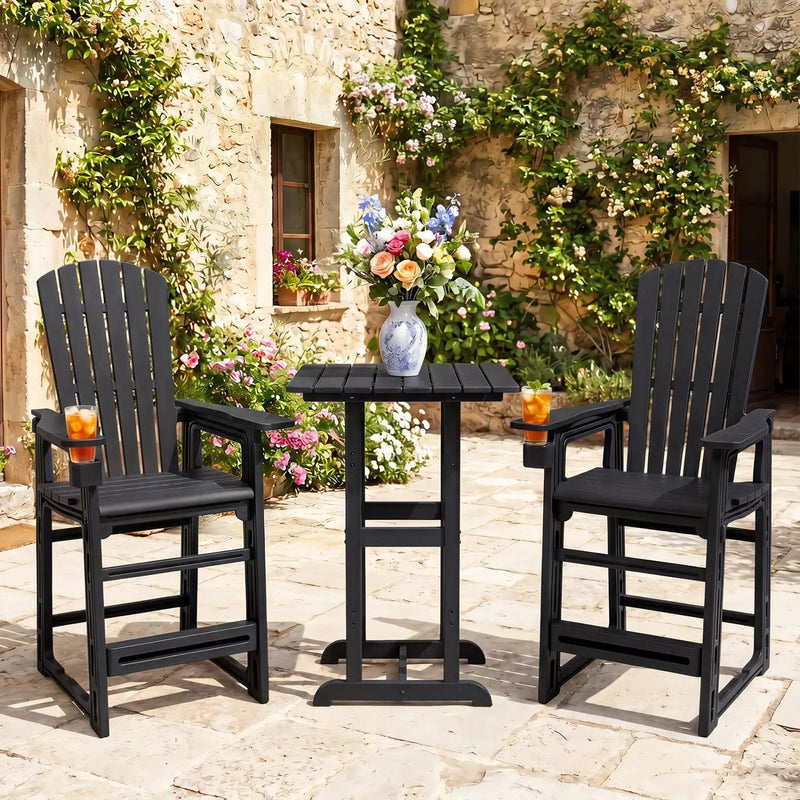 Outdoor Bar Stool 29" Height with Backrest and Armrests by DirectDeals