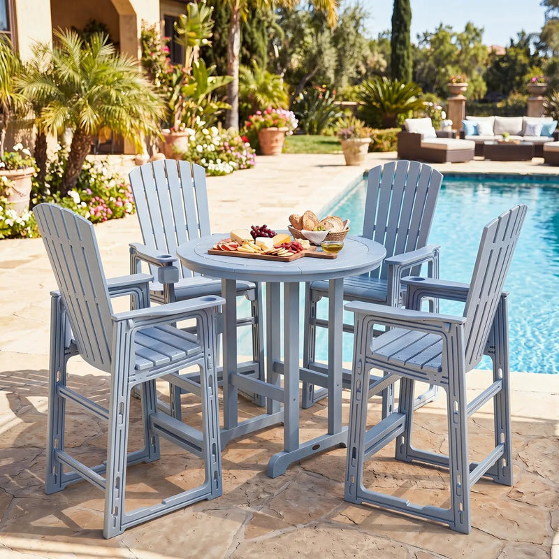 Outdoor Bar Stool 29" Height with Backrest and Armrests by DirectDeals
