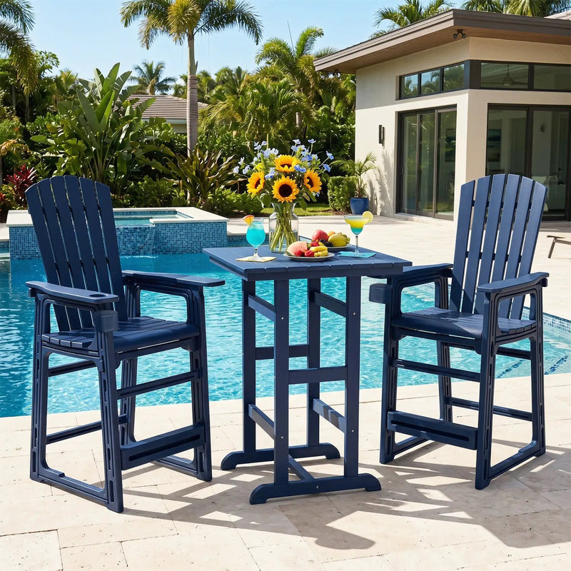 Outdoor Bar Stool 29" Height with Backrest and Armrests by DirectDeals