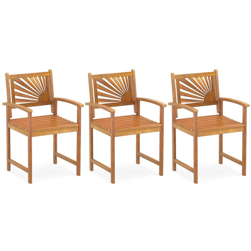 Acacia Wood Patio Dining Chairs - Set of 2 by DirectDeals