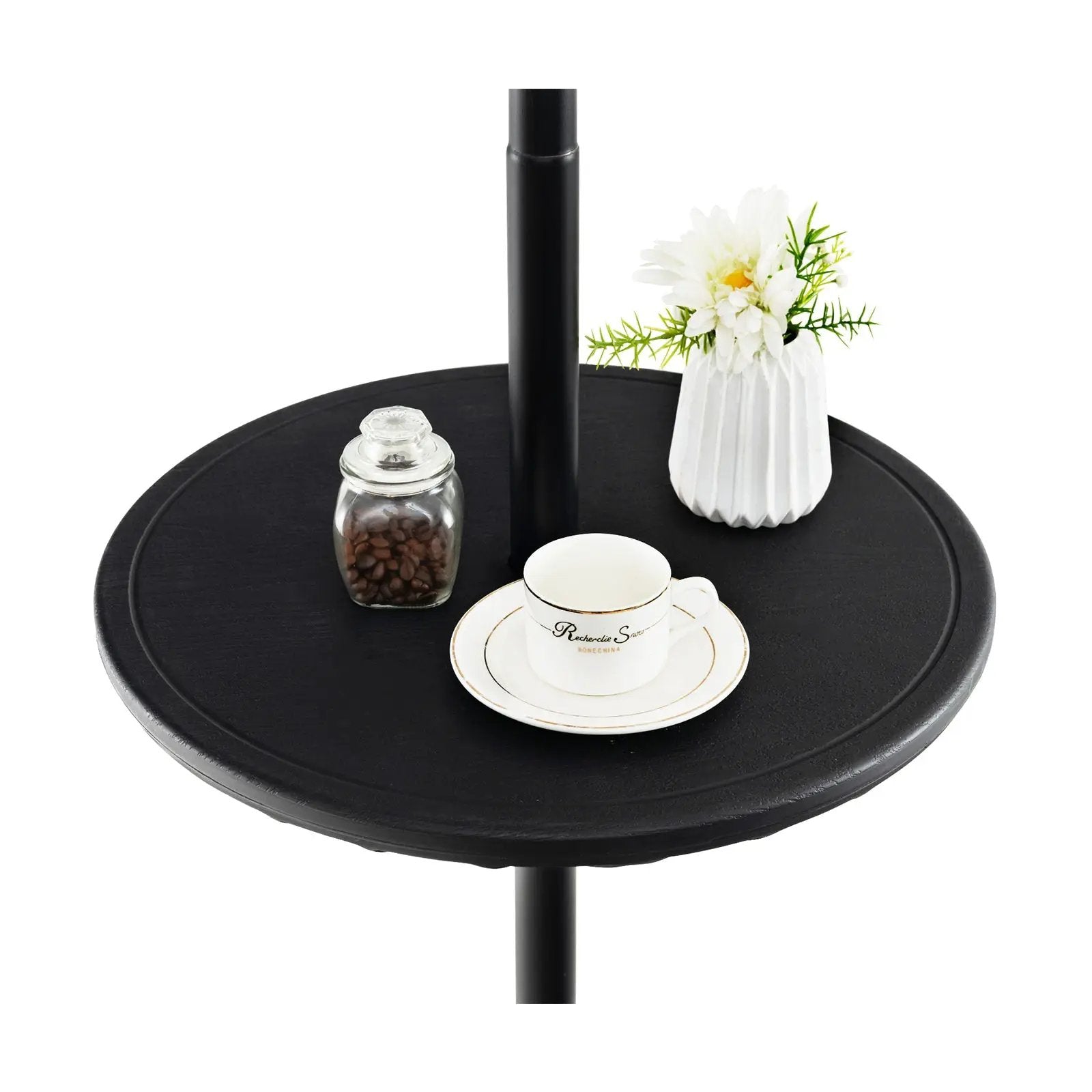 20 Inches Outdoor Adjustable Umbrella Table with 1.5 Inches Umbrella Hole by DirectDeals