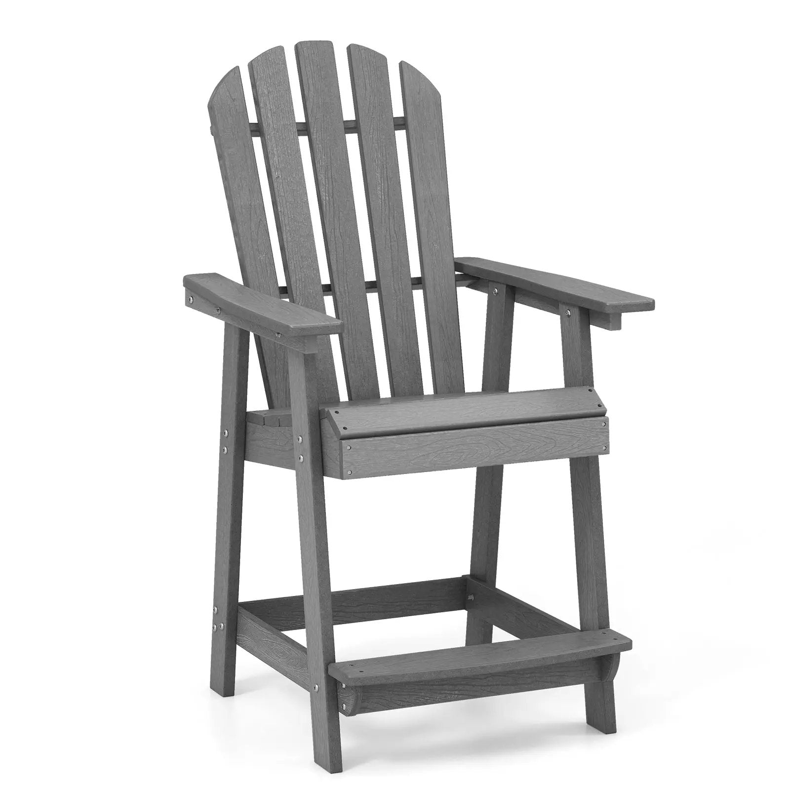 HDPE Patio Chair with Armrest and Footrest for Indoor Outdoor by DirectDeals