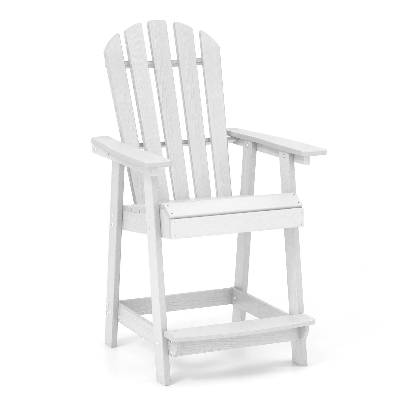 HDPE Patio Chair with Armrest and Footrest for Indoor Outdoor by DirectDeals
