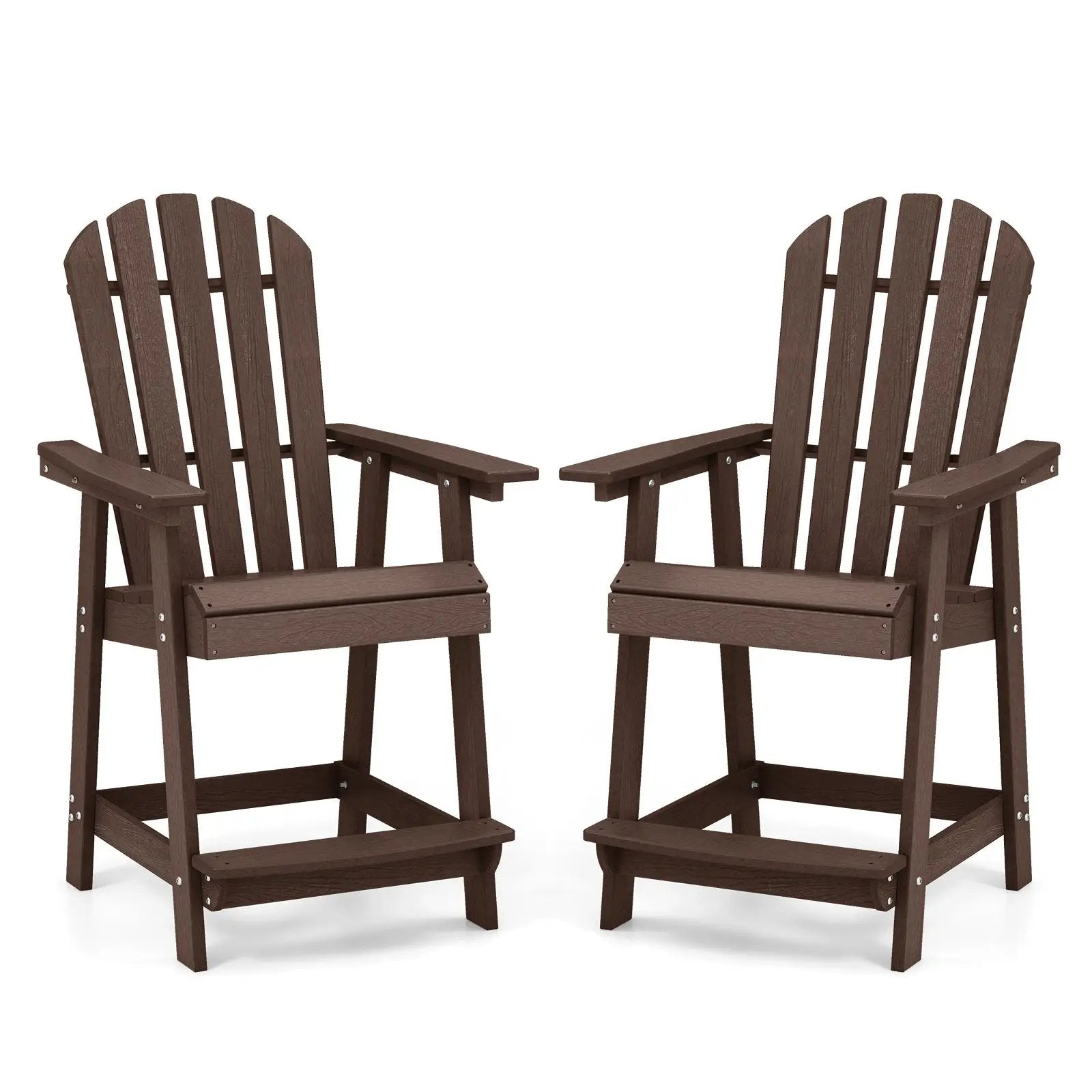 HDPE Patio Chair with Armrest and Footrest for Indoor Outdoor by DirectDeals