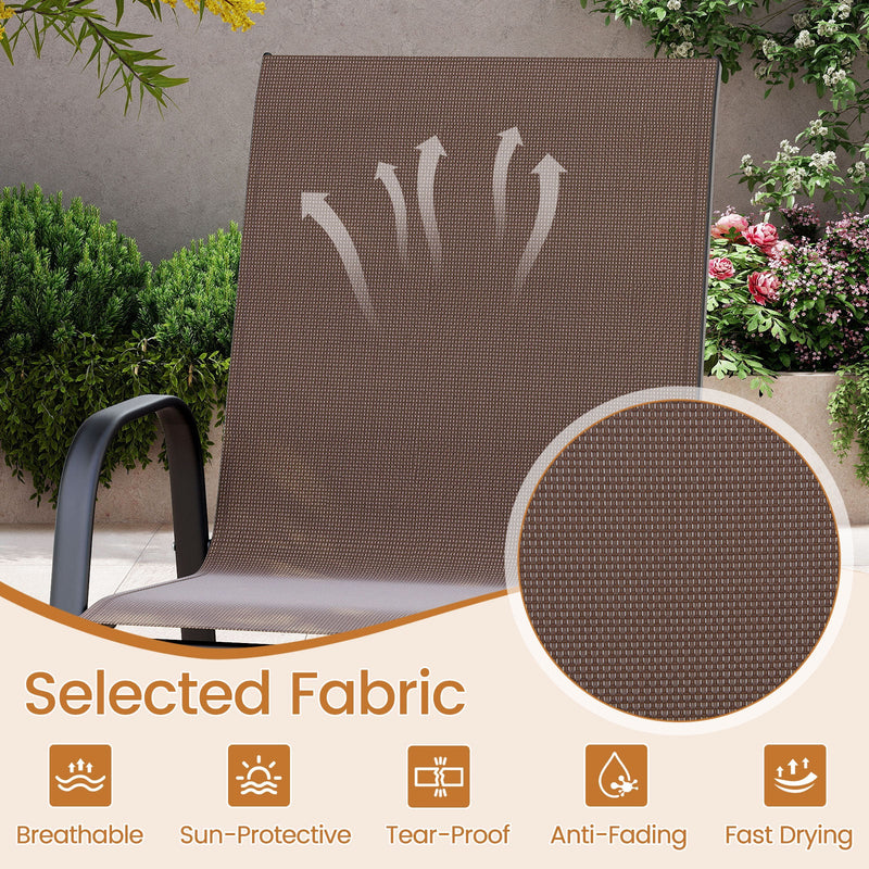 Outdoor Bar Stools Set of 2 29 Inch Fabric Bar Height Stools with Armrests by DirectDeals