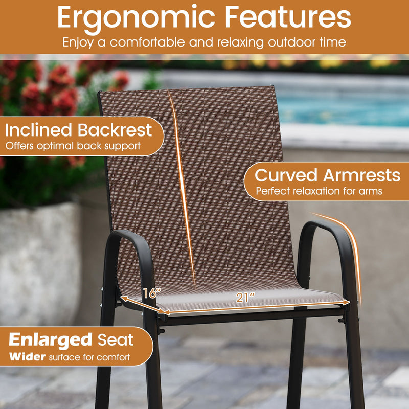 Outdoor Bar Stools Set of 2 29 Inch Fabric Bar Height Stools with Armrests by DirectDeals