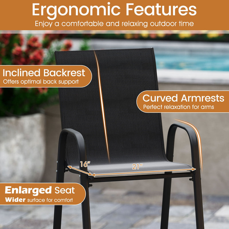Outdoor Bar Stools Set of 2 29 Inch Fabric Bar Height Stools with Armrests by DirectDeals