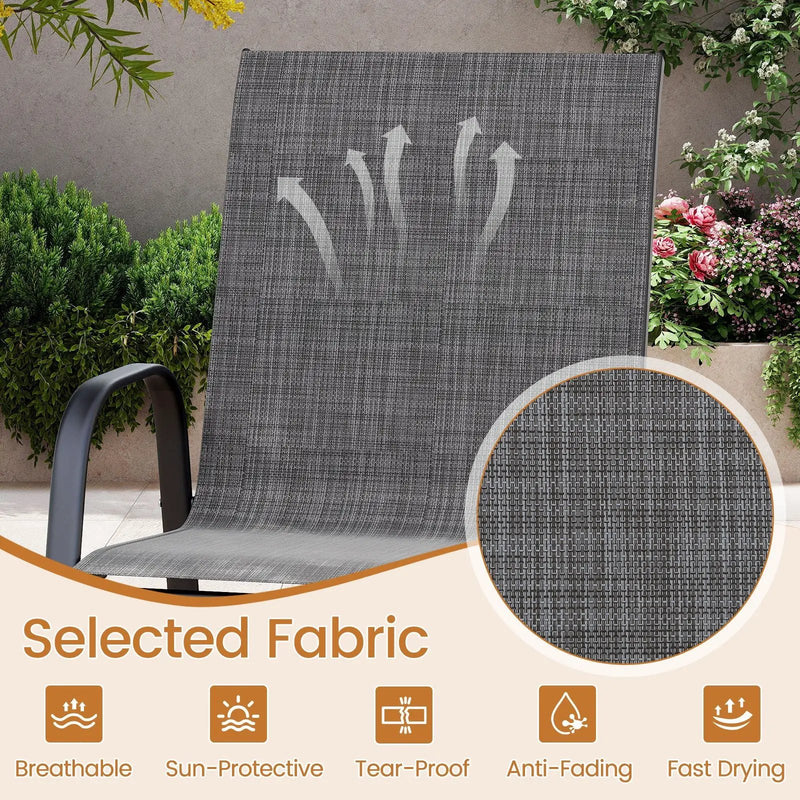 Outdoor Bar Stools Set of 2 29 Inch Fabric Bar Height Stools with Armrests by DirectDeals