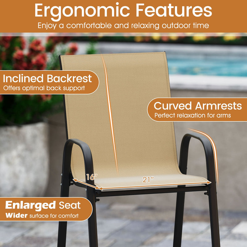 Outdoor Bar Stools Set of 2 29 Inch Fabric Bar Height Stools with Armrests by DirectDeals