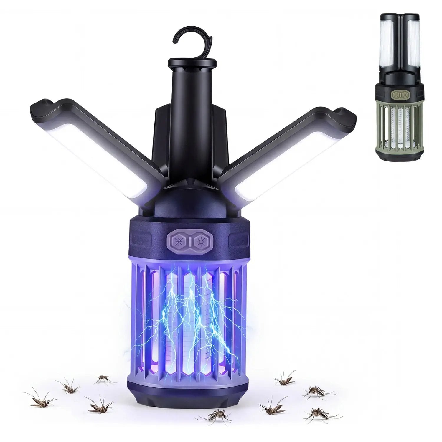 Outdoor Bug Zapper with Foldable Camping Lantern USB by DirectDeals