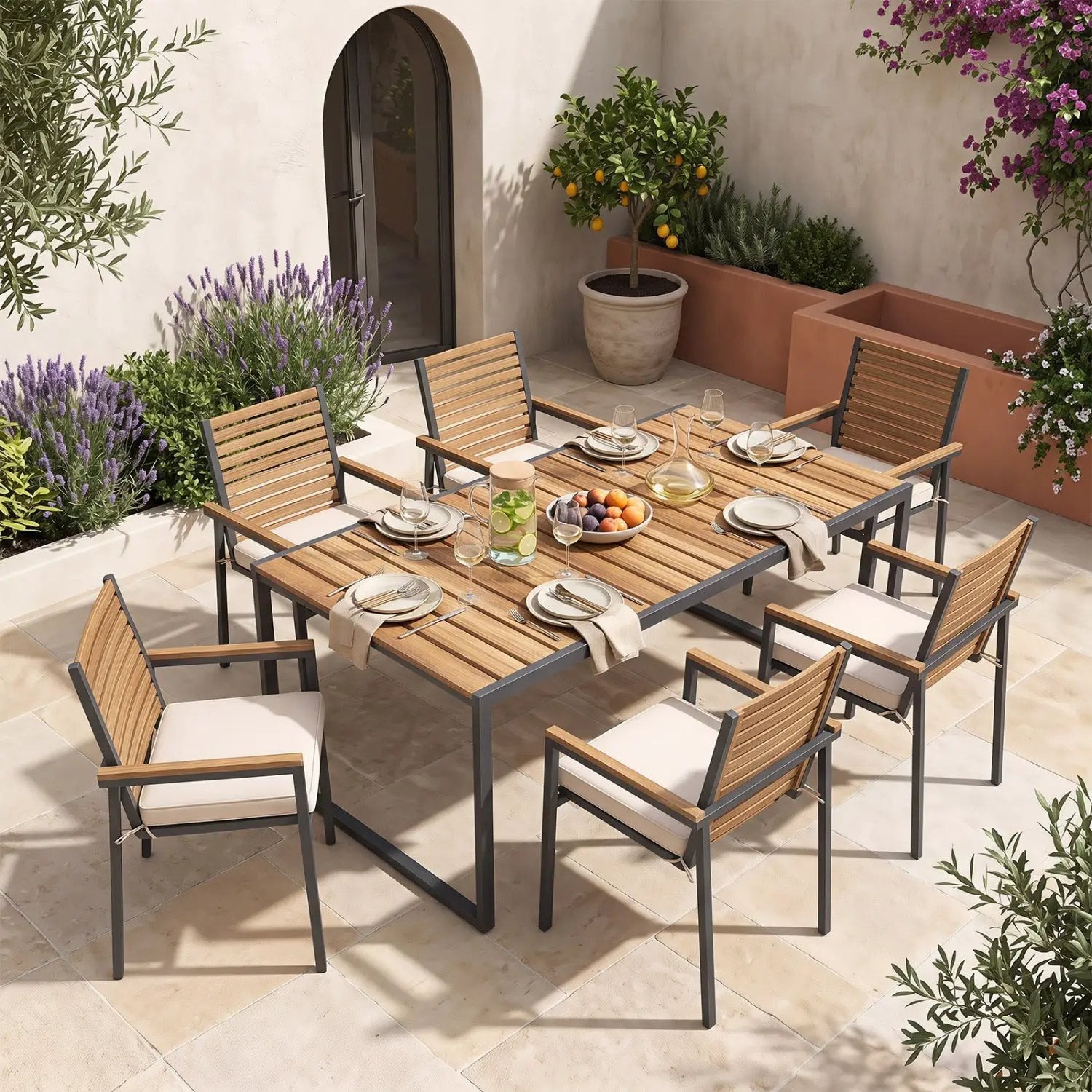 Outdoor Chair Cushions Set of 4 - Waterproof Olefin 20x20 by DirectDeals