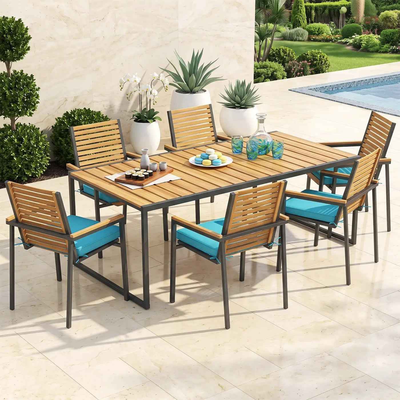 Outdoor Chair Cushions Set of 4 - Waterproof Olefin 20x20 by DirectDeals