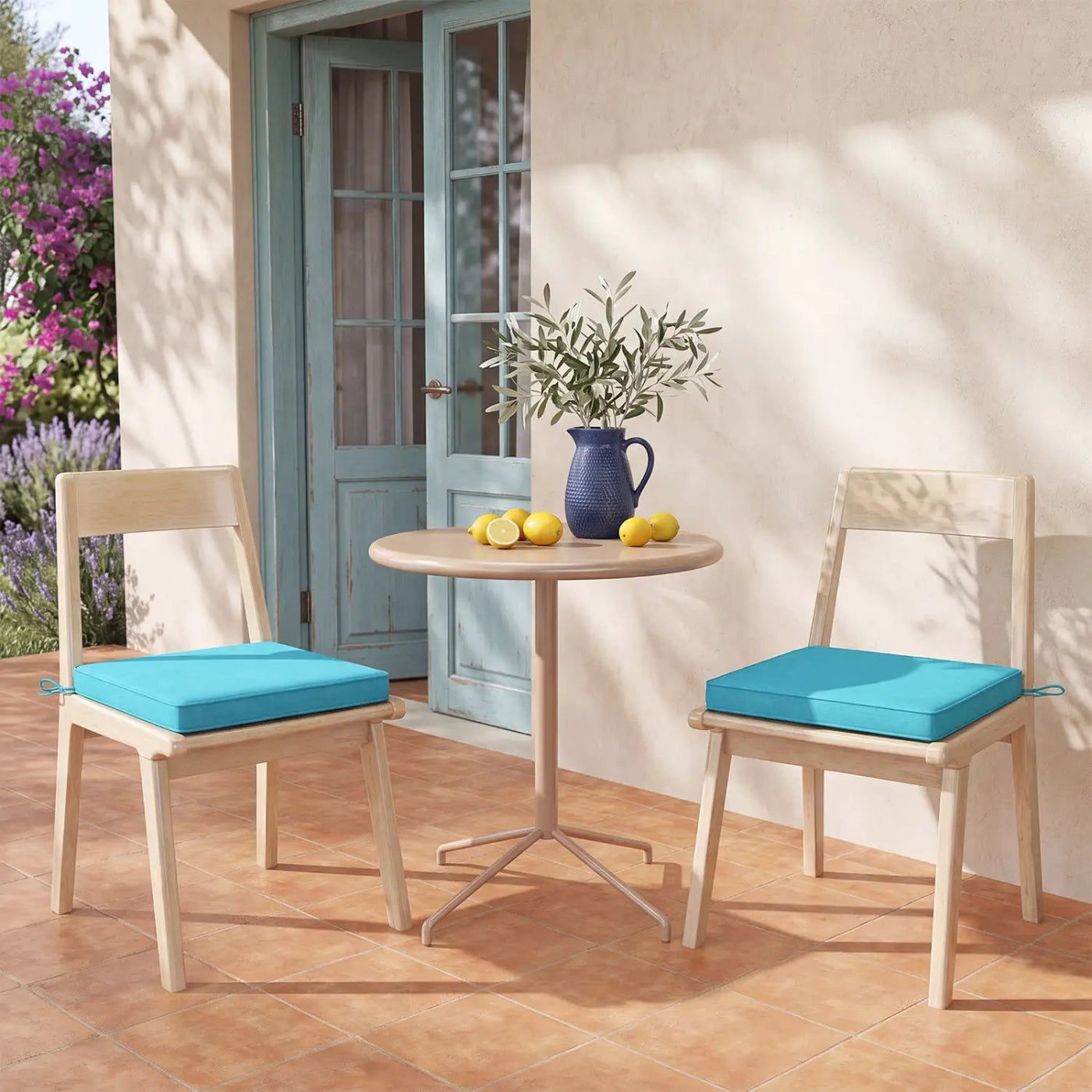 Outdoor Chair Cushions Set of 6 Waterproof Olefin 20x20 Inch by DirectDeals