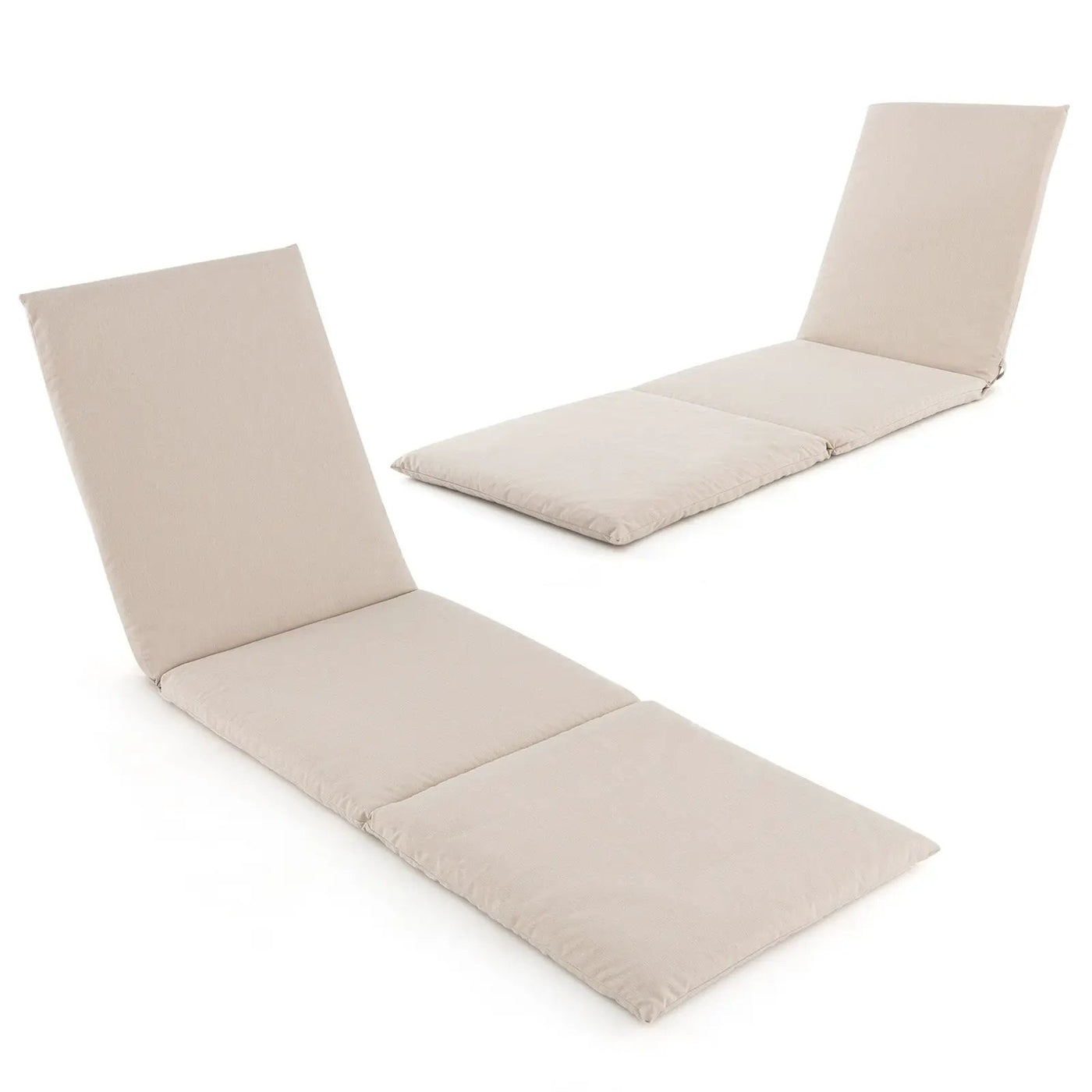 Outdoor Chaise Lounge Cushion Patio Furniture Folding Pad with Fixing Straps by DirectDeals