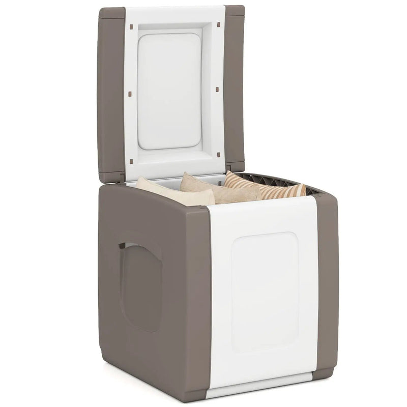Outdoor Deck Box with Lid for Packages and Garden by DirectDeals