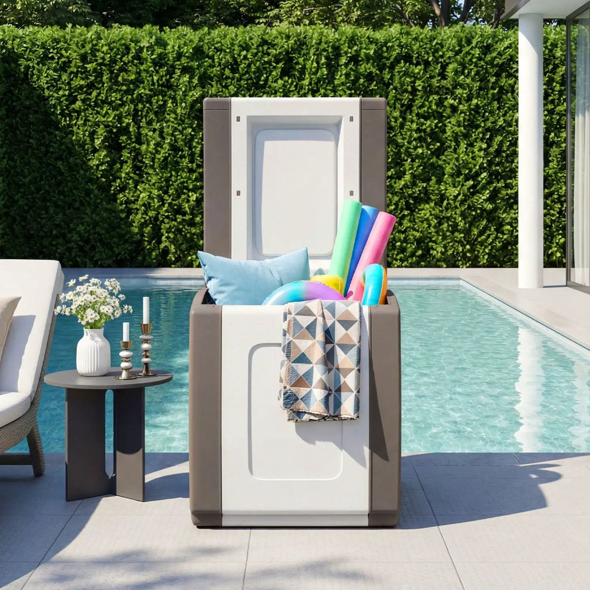 Outdoor Deck Box with Lid for Packages and Garden, photo 13 of 16