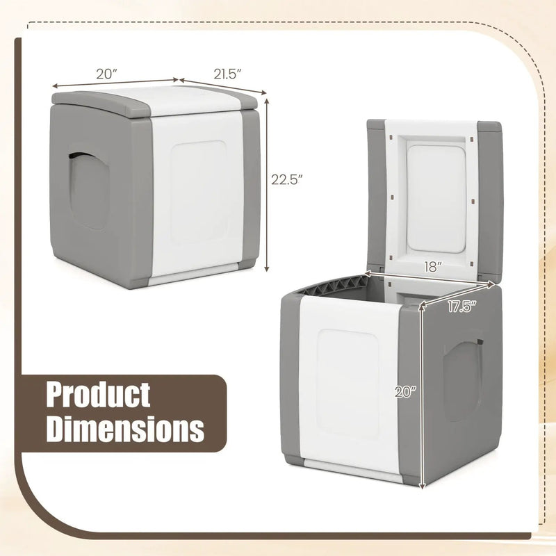 Outdoor Deck Box with Lid for Packages and Garden by DirectDeals