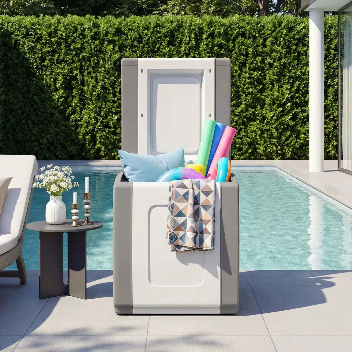 Outdoor Deck Box with Lid for Packages and Garden, photo 6 of 16