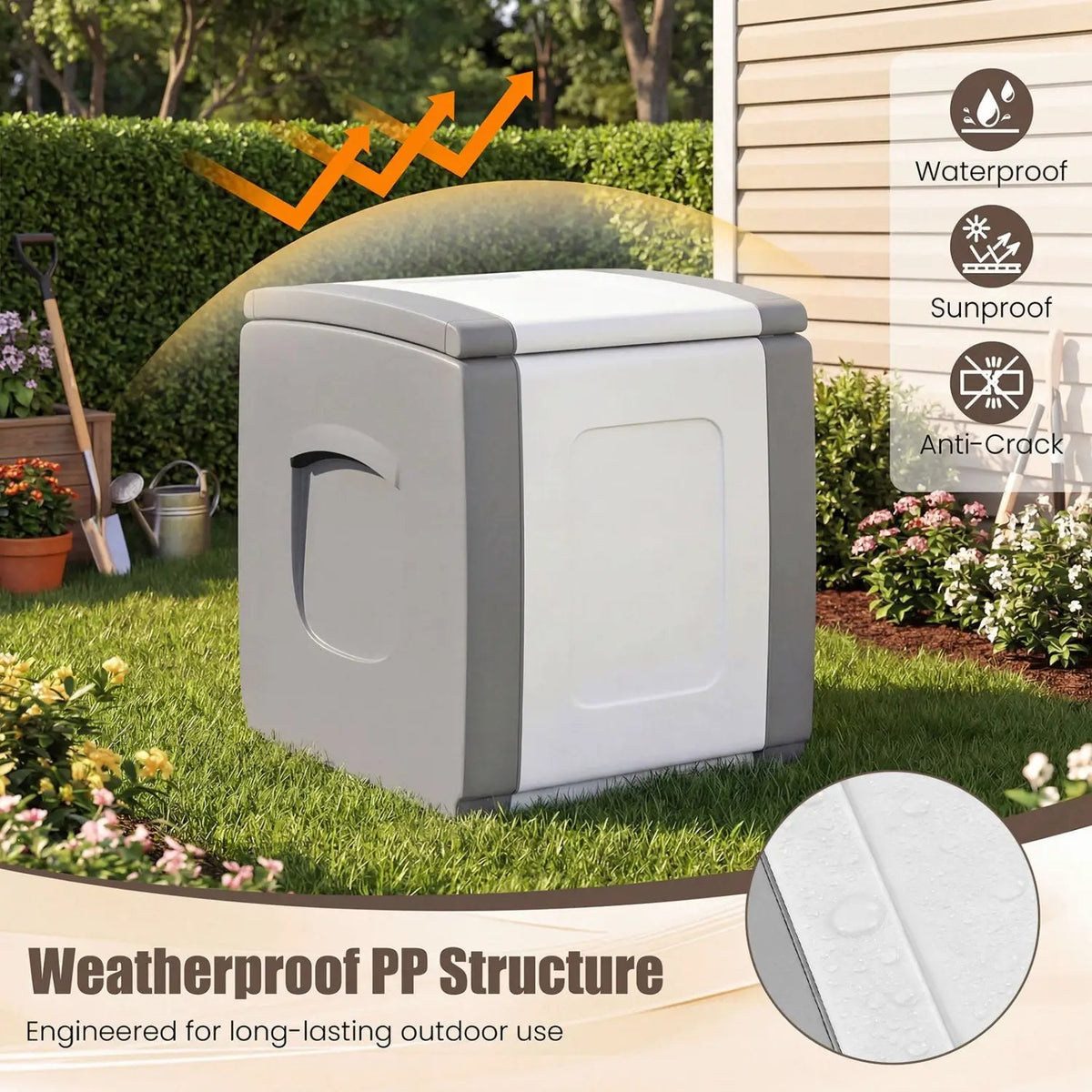 Outdoor Deck Box with Lid for Packages and Garden, photo 8 of 16