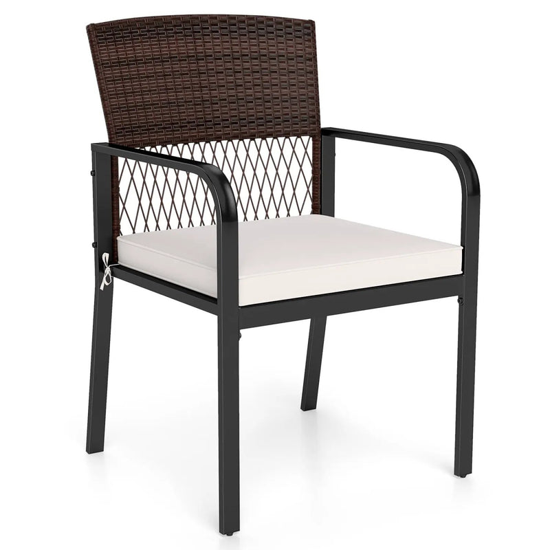 Patio Dining Chairs Set of 4 with Padded Cushions by DirectDeals