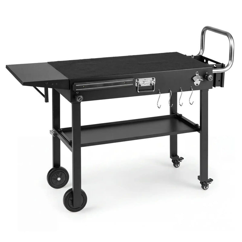Foldable Grill Cart with 31" Tabletop & Storage Shelf by DirectDeals