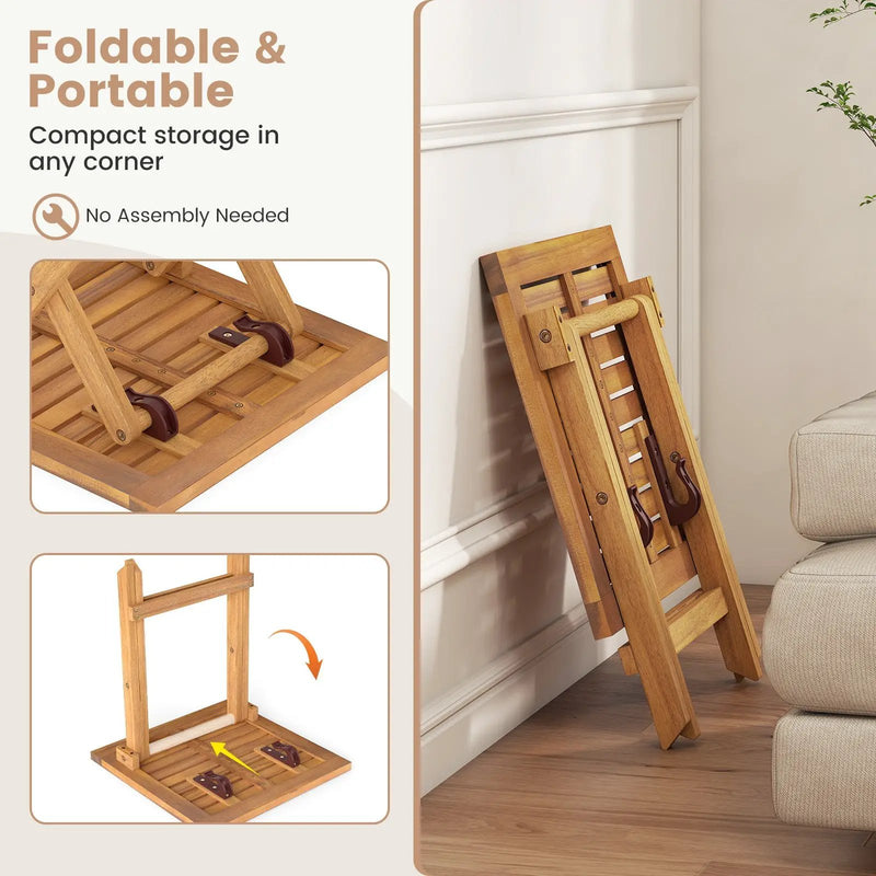 Outdoor Folding Side Table for Small Space and Garden by DirectDeals